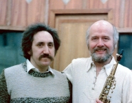 1986 Дмитрий Покровский и Пол Уинтер после записи альбома Earthbeat в Москве,1987